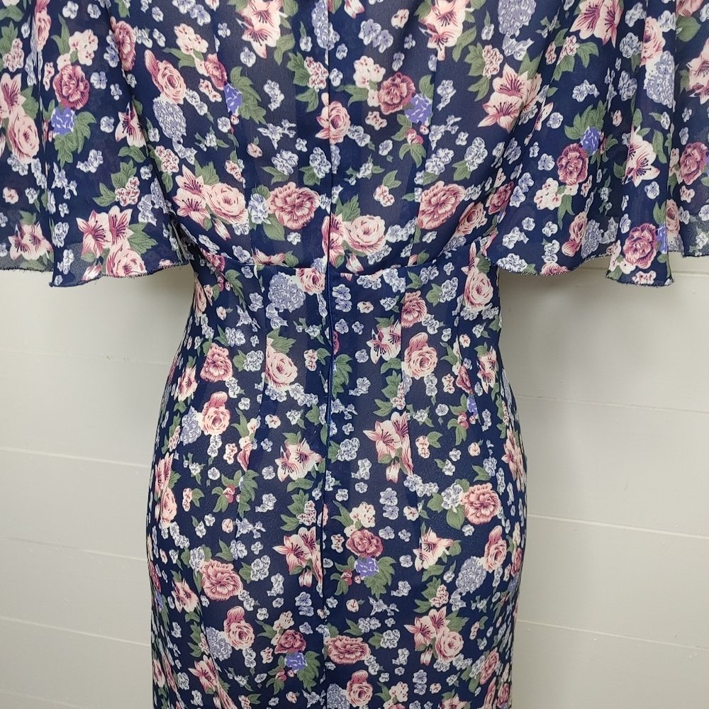 Vintage floral midi/maxi dress dress size S - Picture 7 of 11